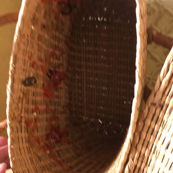 Awesome Wicker Rattan Boho Bag Tote EXC Vintage - Picture 15 of 17